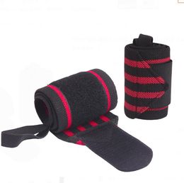 Bandage de soutien du poignet Bandages de musculation Gym Fitness Sports Équipement de protection Fashion Stripe Sangles de basket-ball allongées Protecteur d'haltérophilie