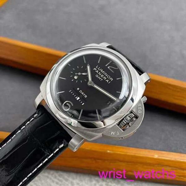 Tire-bracelet pour les hommes Panerai Mens Watch Luminor Series 44 mm de diamètre de rangement de puissance de huit jours mécanique célèbre montre Pam00233 Watch