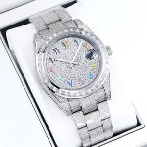 Montres de poignet Classic Diamond Watch Mens Watch Automatic Mécanique montre la bracele