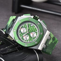Horloges voor Mannen 2023 Nieuwe Heren Horloges Alle Wijzerplaat Werk Quartz Horloge Hoge Kwaliteit Top Luxe Merk Chronograaf Klok horlogeband Mannen Mode p002
