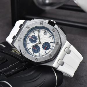 Horloges voor Mannen 2024 Nieuwe Heren AP Horloges Alle Wijzerplaat Werk Quartz Horloge Hoge Kwaliteit Top Luxe Merk Klok Mannen Mode Rubber horlogeband APs 002