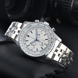 Relógios de pulso para homens 2024 novos relógios masculinos todos dial trabalho relógio de quartzo de alta qualidade superior marca luxo cronógrafo relógio cinto aço inoxidável moda masculina bre01