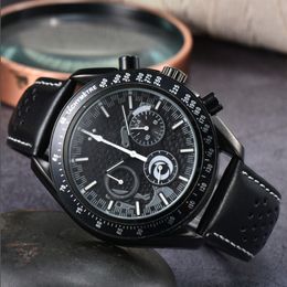 Montres-bracelets pour hommes, nouvelles montres pour hommes, tout cadran, montre à Quartz de haute qualité, marque de luxe, chronographe, horloge, accessoires de mode, ceinture en cuir