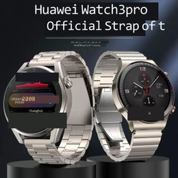 Band de bracelet pour Huawei GT3 Watch 3 Pro 2 Smart Watch Titanium Socle avec sangle en titane en métal détachable 22 mm 46 mm