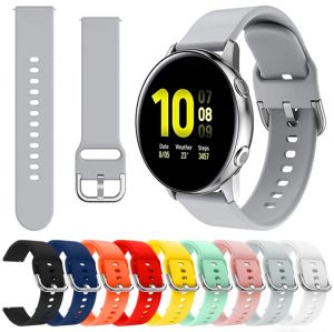 Bracelet en silicone de bracelet 20 mm pour Samsung Galaxy Watches Active SM-R500 Huami Amazfit Gear Sport TicWatch 2 Bands de montre de remplacement 22 mm