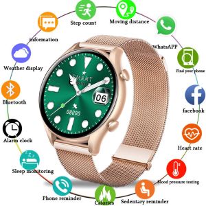 WRISTBANDS 2021 NUEVO para Xiaomi Smart Smart Women Imploudple Fitness Tracker Weather Display Bluetooth Call Smartwatch para Android iOS