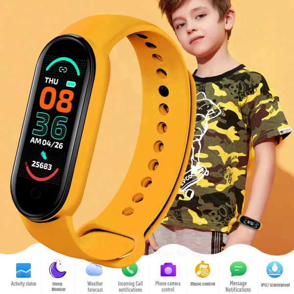 Pulseras de pulseras 2022 Sport Smart Band Fitness Bracelet Kids Watch Heart Rife Monitor Rastreador Sleep Children Smartwatch para niños SmartBand SmartBand