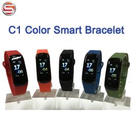 Polsbandjes C1 plus slimme armband Kleur Polsbandjes bloeddruk Fitness Tracker Hartslagmonitor Smart Band voor Android IOS B48