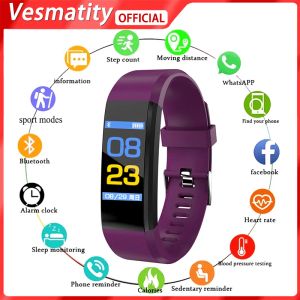 Bracelets Smart Bracelet C5s Smart Sports Pidomètre Watch Fitness Running Tracker Heart Rate Poudomètre Smart Bracelet pour iPhone Xiaomi Huawei