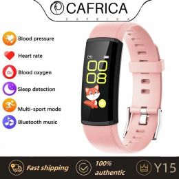 Bracelets Cafrica Y15 Smart Sports Watch Men Femmes 3ATM Profondeur étanche Smart Band Smappel Rappel Intelligent Bracelet Bracelet Bracelet