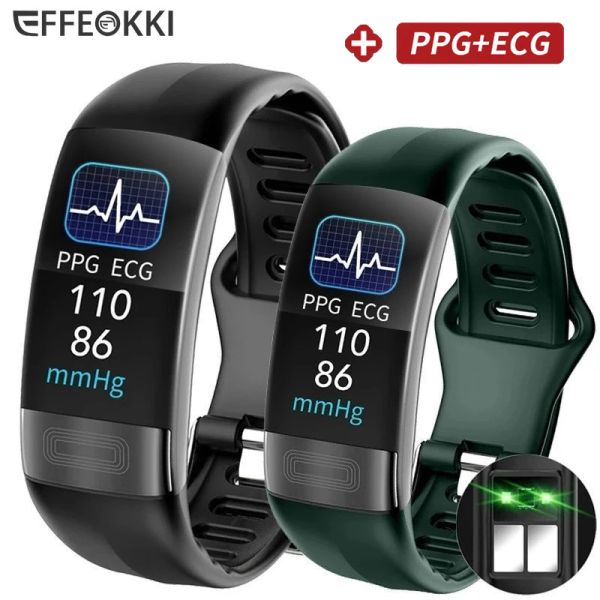 Bracelets ECG + PPG Fitness Tracker Smart Wristban pour femmes hommes calories pression artérielle imperméable sport Smartband Health Smartwatch