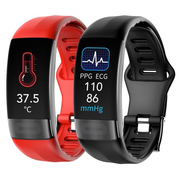 Bracelets ECG + PPG Smart Bracelet Température Température de température Hyperper Wirstbands Petomètres imperméable Fitness Traker Sport Smart Smart