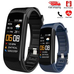 Polsbandjes voor Xiaomi Huawei IOS C5S SMART Bracelet Heart Rate Blood Pressure Sleep Monitor Watch Band Sport Tracker Pols Bands