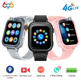 Bracelets gps agps lbs wifi emplacement intelligent watch watch géofence playback hd appel vidéo étanche 4G carte sim smartwatch cadeaux sos 710mah