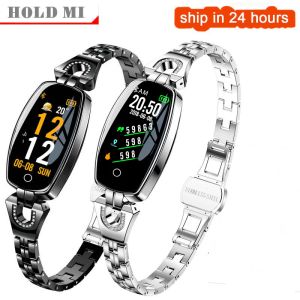 Polsbandjes H8 Smart Watch Dames Hartslagmonitor Fitness Tracker Bracelet IP67 Waterdichte smartwatch voor Android iOS