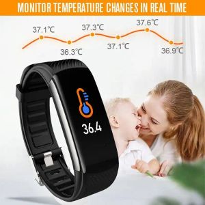 Polsbandjes Gezondheid Monitoring Smart armband Watch IP67 Polsband USB Laad Hartslag/ bloeddruk/ Bloodzuurstof als Bluetooth -headset