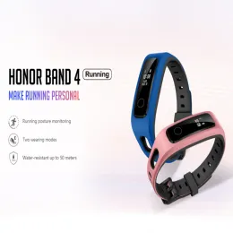 Bracelets Honor Band 4 Running Running Posture Monitoring Deux modes de portage jusqu'à 50 mètres Guide de course de capteur sixaxis
