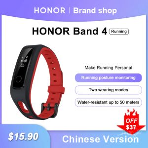 Bracelets Honor Band 4 Running Smart Band Sleep Monitoring Smart Tracker 50atm Swimming Imperproping Fitness Bracelet Honor