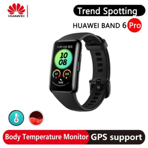 Bracelets Huawei Band 6 Pro Smart Band Blood Oxygène 1,47 '' AMOLED SCREAT SEAT SACKERER SMARTBAND NFC 2 semaines Life de batterie