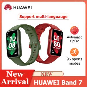 Bracelets Huawei Band 7 Smart Band Allday Blood Oxygène 1.47 '' AMOLED SCREAT SAE SATIEF 2 semaines Life de batterie 5ATM SmartProof