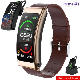 Polsbandjes K13 Bluetooth -headset Talk Smart Band Bracelet Watch Women Heart Rate Fitness Tracker Sports Smart Watch Men Stappenteller polsbandje