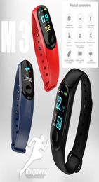 Bracelets M3 plus bande intelligente Bluetooth Bracelet Care Care Watch Activity Fitness Tracker avec package de vente au détail 5250525