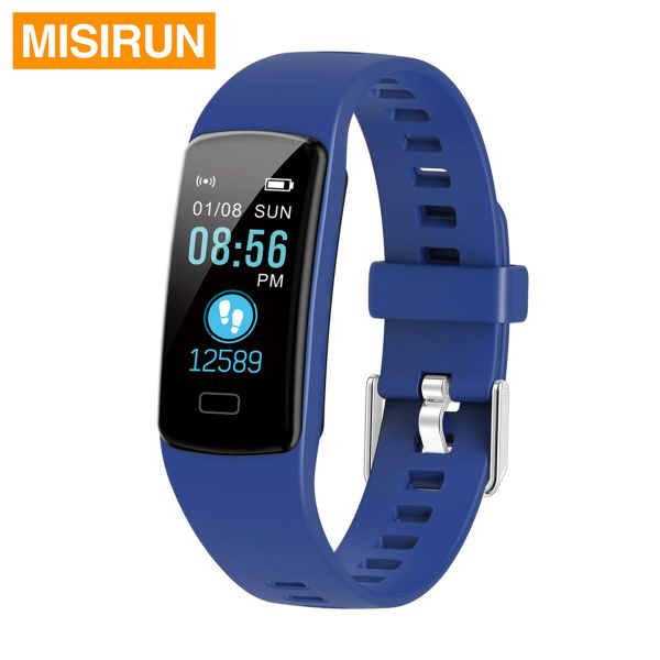 Bracelets Misirun Y9t Smart Band avec température de la température corporelle Surveillance de la fréquence cardiaque du sang étape de pression de sang