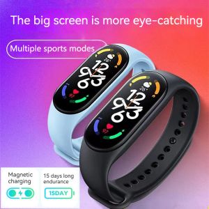 Propiezas Nuevos Modelos M7 M7 MUNTRADA SMART con monitor de presión arterial y frecuencia cardíaca, pulsera deportiva, impermeable IP67, rastreador de fitness