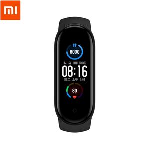 Pulseras NUEVO Xiaomi Mi Band 5 Pulsera de fitness Carga magnética 24 h Frecuencia cardíaca Sueño REM Siesta Paso Natación Monitor deportivo Recordar alarma Miband 5