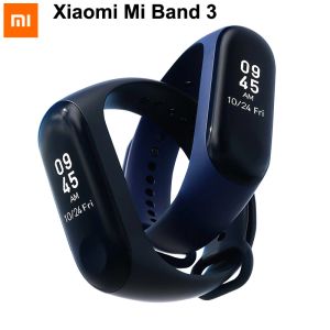 Polsbandjes Origina Xiaomi Mi Band 2 Mi Band 3 Smart polsbandje Miband Miband 3 Big Touch Screen OLED Message Fitness Hartslagtijd Smart Band