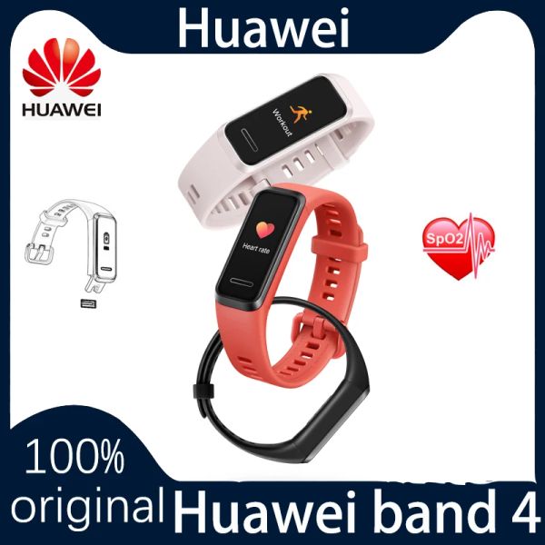 Pulseras Originales Huawei Band 4 Smart Wristband Innovative Watch Faces Face y carga Monitoreo de salud proactiva Spo2 Blood Oxygen