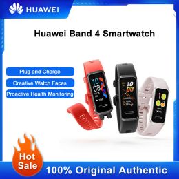 Bracelets originaux Huawei Band 4 Smartwatch Proactive Health Monitoring Smart Band Usb Plug Charge Fitness Tracker Sport Bracelet