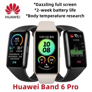 Bracelets originaux Huawei Band 6 Pro Smart Band Blood Oxygen 1,47 '' AMOLED SCREAT SEAT SACKERER SMARTBAND NFC 2 semaines Life de batterie
