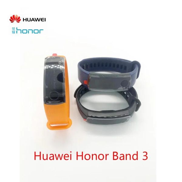 Bracelets Original Huawei Honor Band 3 bracelet intelligent baignable 5ATM pavé tactile moniteur de fréquence cardiaque continu message pour Android iOS