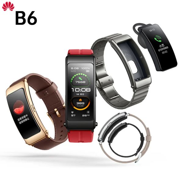 Bracelets originaux Huawei talkband b6 bracelet intelligent |Bracelet de santé à écran couleur flexible Kirin A1 Bluetooth 5.2 casque |Complet