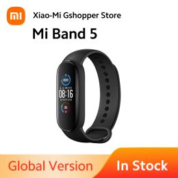 Polsbandjes originele xiaomi mi band 5 wereldwijde versie 9 talen slimme miband scherm armband hartslag fitness sport bluetooth polsbandje