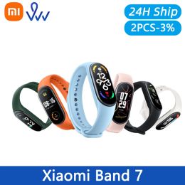 Polsbandjes Originele Xiaomi Mi Band 7 Smart Bracelet 6 Kleur 1,62 "AMOLED met 120 workout Modi Bluetooth 5ATM Waterdichte Sport Band