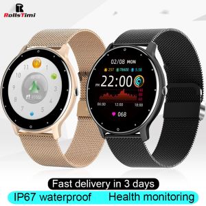 Bracelets rolstimi smart watch féminins hommes dame sport fitness smart watch sleep rate moniteur moniteur étanche pour iOS Android
