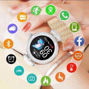 Bracelets S28 IP67 Smart Watch imperméable Femmes Beau bracelet cardiaque moniteur de fréquence de sommeil Smartwatch Connect iOS Android
