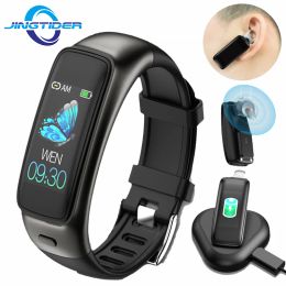 Pulseras TB02 Pulsera inteligente Bt Respuesta Llame a los auriculares 2 en 1 V09 Auriculares Wireless Auriculares Heart Tail Monitor Monitor de aptitud Fitness Tracker