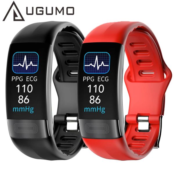 Pulseras Ugumo Ecg Smart Watch Men Womentemperatura Presión arterial Monitor de frecuencia cardíaca SmartBand Fitness Tracker Sport Smart Bracelet