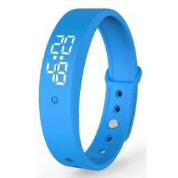 Bracelets v9 moniteur de température corporelle thermomètre alarme de vibration alarme bracelet intelligent Smartband