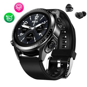 Polsbandjes Dameshorloge TWS Bluetooth-headset 2 in 1 Heren Sport Smart Watch met Fitness Tracker Hartslag Bloeddruk Voor Android IOS