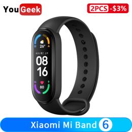 Bracelets xiaomi mi-bande 6 écran amoled miband 6 sang de fitness sanguin bluetooth étanche bracelet intelligent