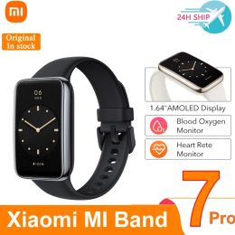 Bracelets Xiaomi Mi Band 7 Pro Smart Bracelet 6 Color Amoled Screen GPS Miband 7 Pro Blood Oxygen Fitness Traker Traking Smart Smart