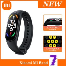 Bracelets Xiaomi Mi Band 7 Smart Bracelet 1,62 "AMOLED 5.2 20 Modes d'entraînement Analyse d'entraînement professionnel Band intelligent imperméable