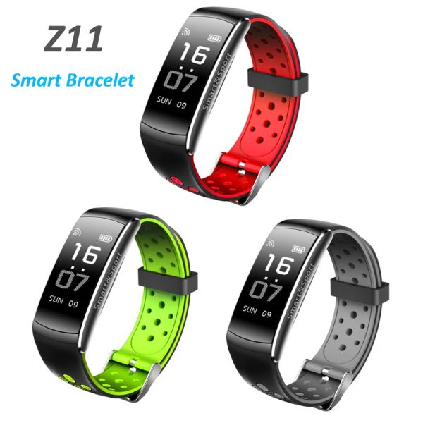 Bracelets z11 ip68 étanche à smartband smartband artérielle moniteur de fréquence cardiaque bracelet Smart Fitness Tracker Bluetooth PK S2