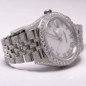 Montre-bracelet 2023nouvelle marque d'arrivée glacée de haute qualité luxe or sier original personnalisé hip hop hommes Diam ond diamant montre-braceletMBS0