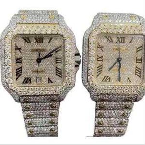 Horloge 2024 nieuwe collectie merk iced out hoge kwaliteit luxe gouden sier originele aangepaste hip hop mannen Diam en diamant
