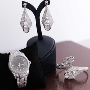 Montre-bracelet bling fabricants bracelet personnalisé hommes synthétique luxe vvs ensemble VVS1 diamant watch3ZSV